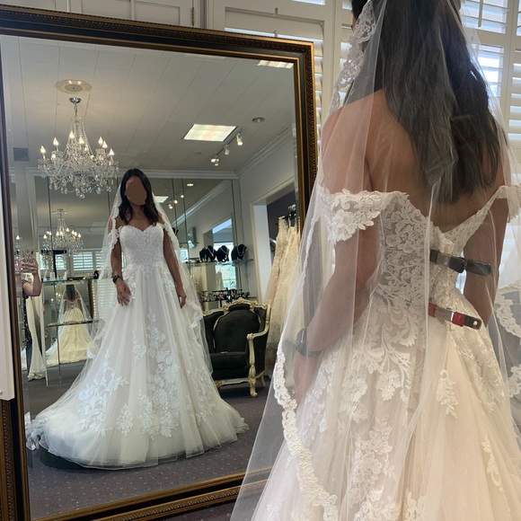 Brand new veil cathedral style never worn before - Picture 1 of 8